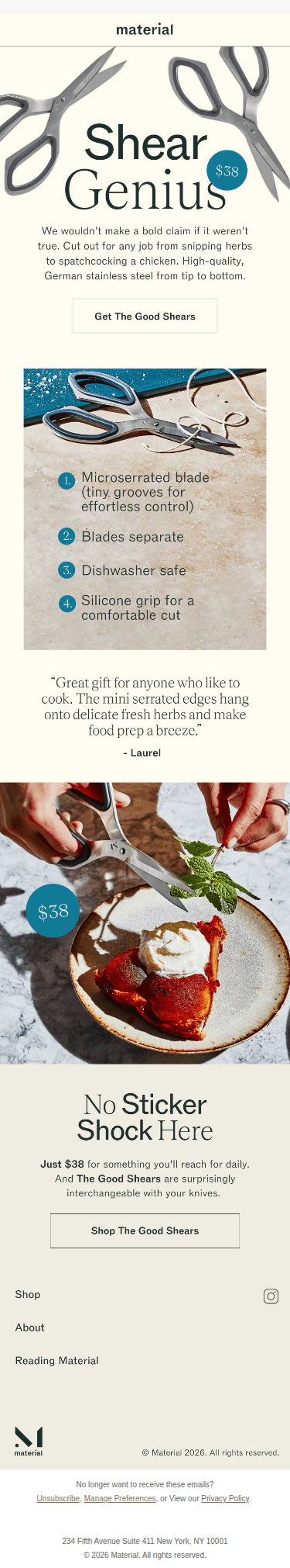 Meal prep + The Good Shears