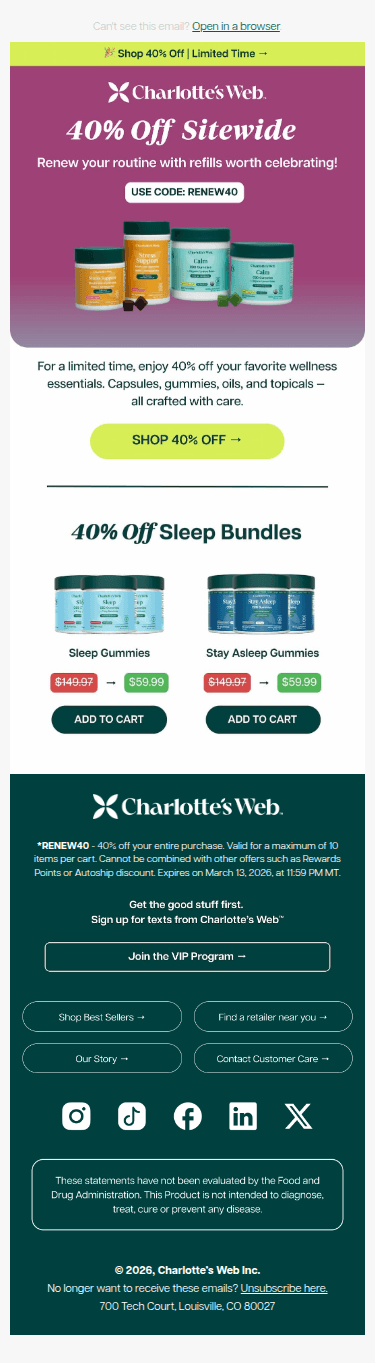 40% Off Sitewide — Your Wellness Favorites, For Less