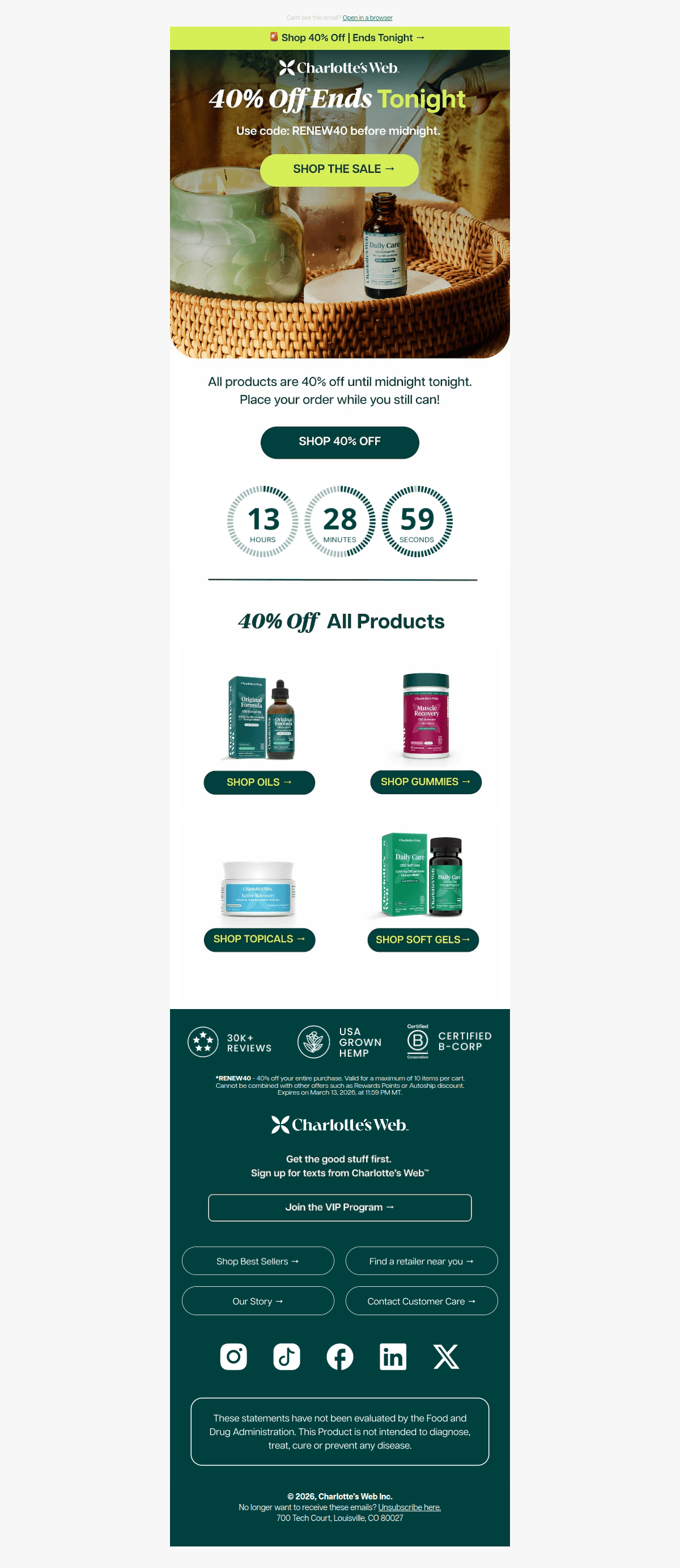 ⏳ Last Day to Save 40% On ALL Products! — desktop view
